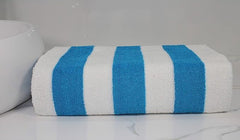 Sharan Elegance Dry Ultra Soft Pure Cotton 500 Gsm Jumbo Size Terry Towel - Set Of 4 (Blue)