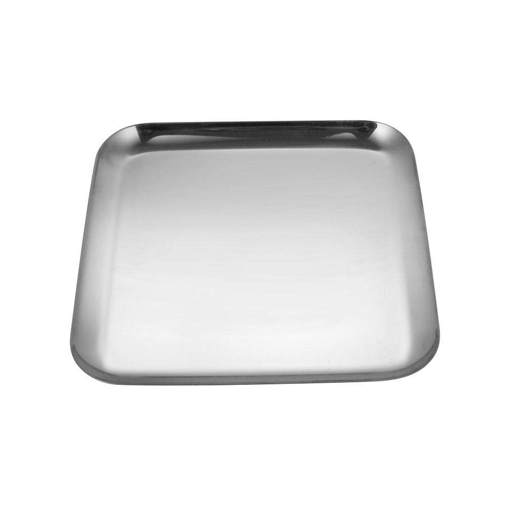 High Grade Stainless Steel Heavy Weight Robusto Square Tray, Awesome Shape | Silver Color, 26 Cm