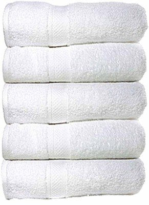 Kuber Industries Cotton Bath Towels 500 Gsm Large Size | Quick Dry Super Absorbent Bathing Towel For Men & Women (White)- Pack Of 5