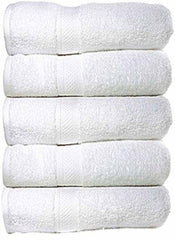 Kuber Industries Cotton Bath Towels 500 Gsm Large Size | Quick Dry Super Absorbent Bathing Towel For Men & Women (White)- Pack Of 5