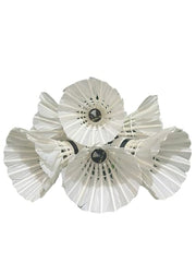 Ten Star 150 Premium White Feather Badminton Shuttlecock For Indoor And Outdoor | Pack Of 10 , With Heavy Cork And Excellent Flite For Beginner