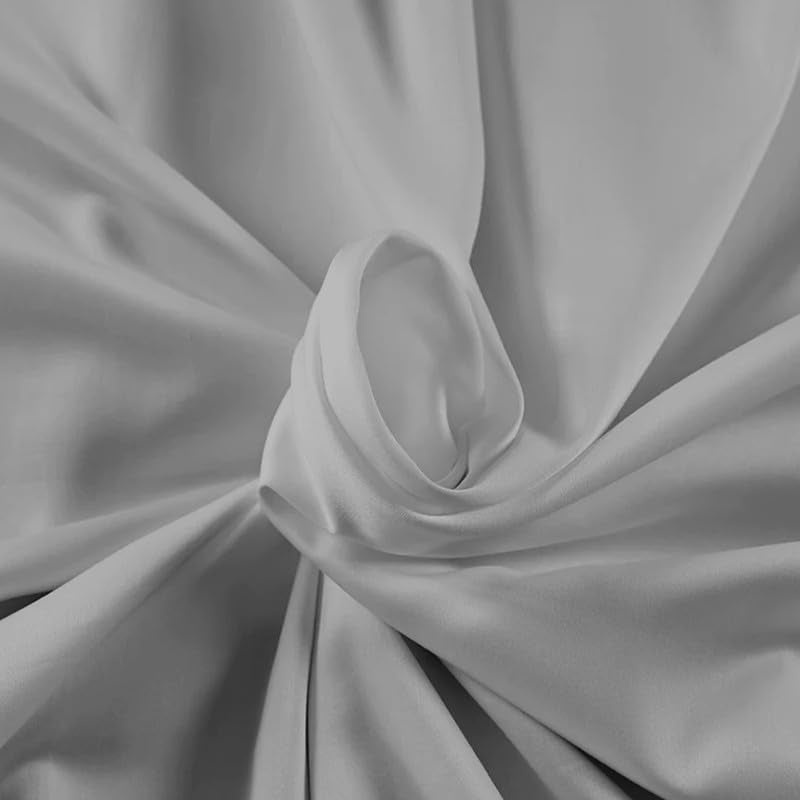 Bedsheets For Double Bed Microfiber Plain Light Grey Solid Bed Sheet Include Pillow Cover, Ultra Soft - 90 X 100 Inch | Microfiber For A Silky-Smooth Touch & Breathable Comfort