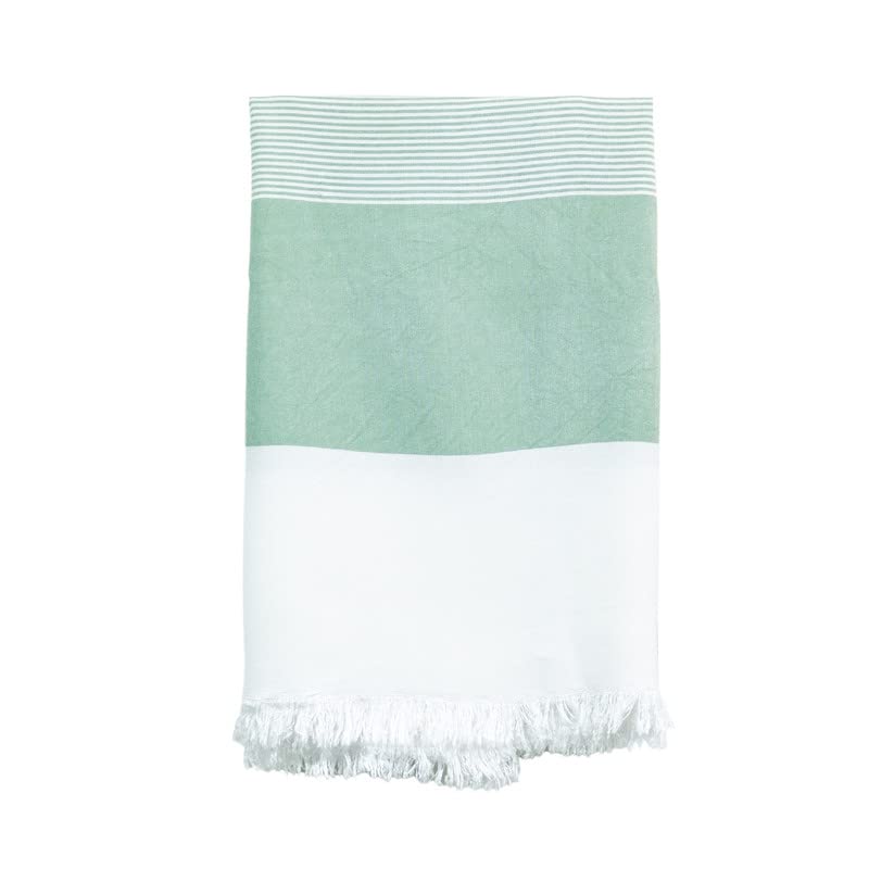 Madake Bamboo Ultra Soft & Thin Turkish Towel 454 Gsm | Quick Dry, Super Absorbent | Extra Large Bath Towel For Men & Women (Malabar Green)