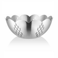 Silver Stainless Steel Nifty Solid Fruit Basket, 200ml | Easy To Clean & Dishwasher Safe