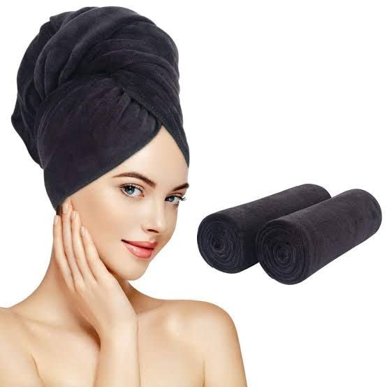 Bezzilish Home Extra Large Size Cotton Towel 700 Gsm (Black)