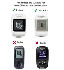 Accu-Chek Instant Blood Glucose Test Strips - 50 Strips, Multicolor | Quick Testing, Self Test, Instant Result