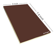 Notepad For Office, Writing Pad (Brown, 5x7.6) Reliable Everyday Writing Notepad, Pack Of 1