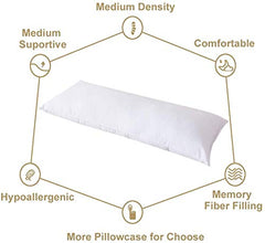 Body Pillow, Long Pillow For Side Sleeper, Cuddle, Pregnancy Pillow, White | Soft Body Pillow, Full Body Pillow, Multipurpose Use, Maternity Pillow | Hug Pillow, Adjustable Pillow
