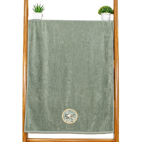 Akiko Home Prima Dream 100% Cotton Bath Towels 450 Gsm | Soft, Absorbent & Durable, Cotton Bath Towel | Pack Of 1 (Green)