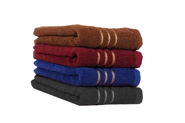 Blissful Creations Cotton Face & Hand, Sport Towels 800 Gsm (Pack Of 4)