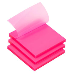 50 Sheets Transparent Sticky Notes | Self Sticky Notes Waterproof Pet Markers | (1 Pad, Pink)