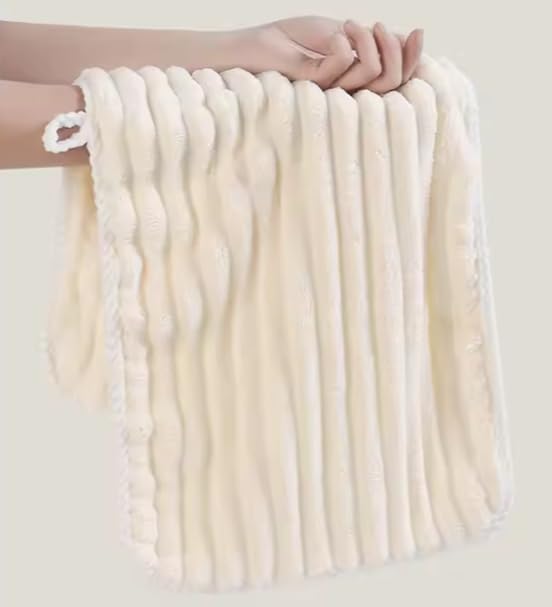 HomeCloud Microfiber Soft & Fuffy Hand Towel 400 Gsm | Hanging Loop Soft, Highly Absorbent & Fast Dry Hand Towel (Set Of 2) - Linning Multicolor