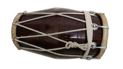 Sheesham Wooden Dholak Bolt Tuned - Brown Color | Perfectly Symmetric Round Dholak - Professional Studio Recording Style Dholak