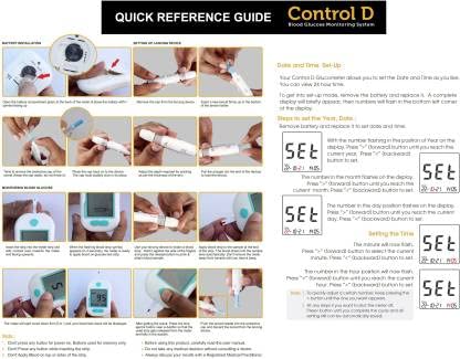 Control D Advanced Digital Glucose Blood Sugar Testing Monitor With 5 Strips Glucometer (White, Green)