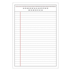 A4 Size, Pads, Writing Notepads, 50 Single Side Ruled & Unruled Sheets Per Pad, Pads, White, 1Pc