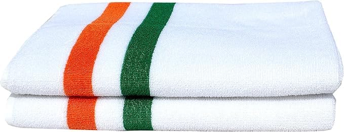 Hanorix 100% Cotton Large Size Bath Towel 900 Gsm | Soft Bath Towel For Men & Women Ultra Absorbent Cotton Towel Soft & Absorbent Towel (3 line) - Pack Of 2