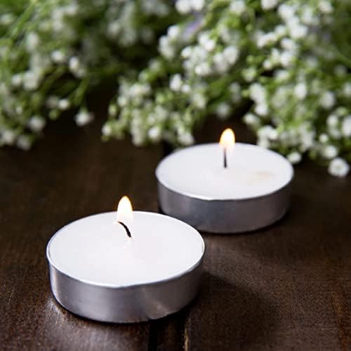 WHITE WAX TEA LIGHT CANDLES SET OF 100 FOR ALL FESTIVALS DECURATIVE CANDLES