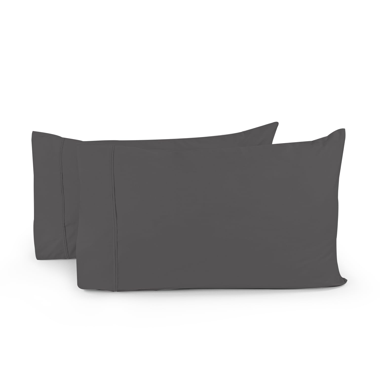 Flat Bedsheet For Super King Size Bedding With 2 Pillow Cover For Bedroom - 108 X 120 Inches, Light Grey | Ideal For Hotel, House, Guest House