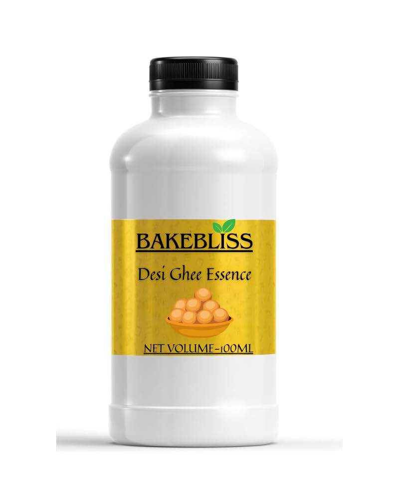 Pure Natural Desi Ghee By Bakebliss | Rich In Vitamin A & Healthy Nutrients Desi Ghee Perfect For Taste | (100ml) 3.3 Ounce | Plastic Bottle