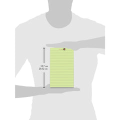 Writing Notepad Ruled 10.5x8.5 White, Pack Of 6 & 5 X 8 Green, Pack Of 12- Inch 50 -Sheet Lined