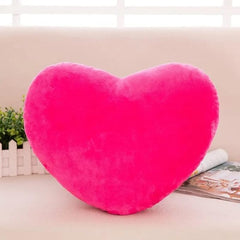 Heart Pillow, Heart Shape Throw Pillow, For Kids Room, Dark Pink - 11 X 11 Inch | Fluffy Heart Decorative Pillows, Cute Plush Pillow, Home Decorative For Living Room, Girls Bedroom, Washable