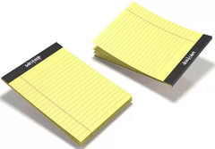Writeup Pad For Office, Notes Writing, Premium, A5 Paper Ruled Note Pad 100 Pages (Yellow) 6pcs