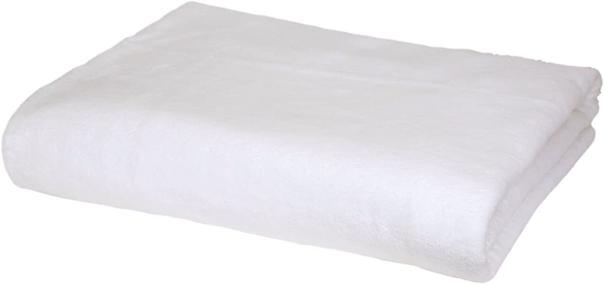 Tiqh 100% Zero Twist Cotton Highly Absorbent & Quick Dry Extra Large Soft Beach Towel 600 Gsm (White)
