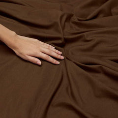 Bedsheet For Double Bed With 2 Matching Pillow Covers - Size 90 X 95 Inches, Brown | 300 Thread Count - Fabric Perfect For Daily Use Or Gifting Bedsheet