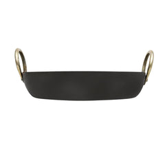 Black Iron Flat Kadhai - 10 Inch | Tavi, Tai, Fry Pan For Making Jalebi, Maal Pua, Dal Tadka - Free Stainless Steel Scrubber