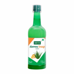 Seya Aloevera Orange Flavour Juice, No Added Sugar, Used For Skin Problems, Antioxidants, Weight Management, Ayurvedic Immunity Booster, Good For Digestive Health | 800ml 1.7lbs