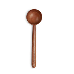 Brown Neem Wooden Round Spoon Flip, Spatula, Ladle For Cooking, Serving | Kitchen Tools - No Harmful Polish, Naturally Non-Stick | Handmade - Neem Wood, 30 Cm, 86 Gms