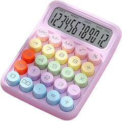 Bluetick Desktop Calculator - Big Buttons | 1 Year Warranty | Aesthetic Candy Color | Comfortable Touch | 12 Digits Display (Purple)