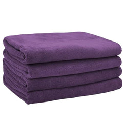 Showstopper Super Soft Microfiber Hand Towels 800 Gsm | Ultra Absorbent, Lint-Free, Scratch-Free, Quick-Dry, Gym & Workout Towels - Set Of 4 (Purple)