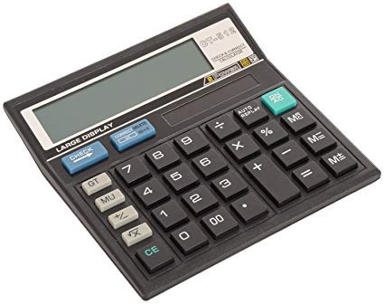 Super E-store Basic Ct 512 Electronic Calculator With 12 Digits Display For 12 Digits Office, Student, Shop, Home Use (Black) | Solar Powered, Battery Powered