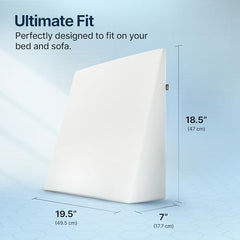 Wedge Pillow, Adjustable Memory Foam Incline Cushion For Pain Relief - White | For Back, Leg & Acid Reflux Relief | Orthopedic Bed Wedge Pillow For Gerd, Snoring, Surgery Recovery
