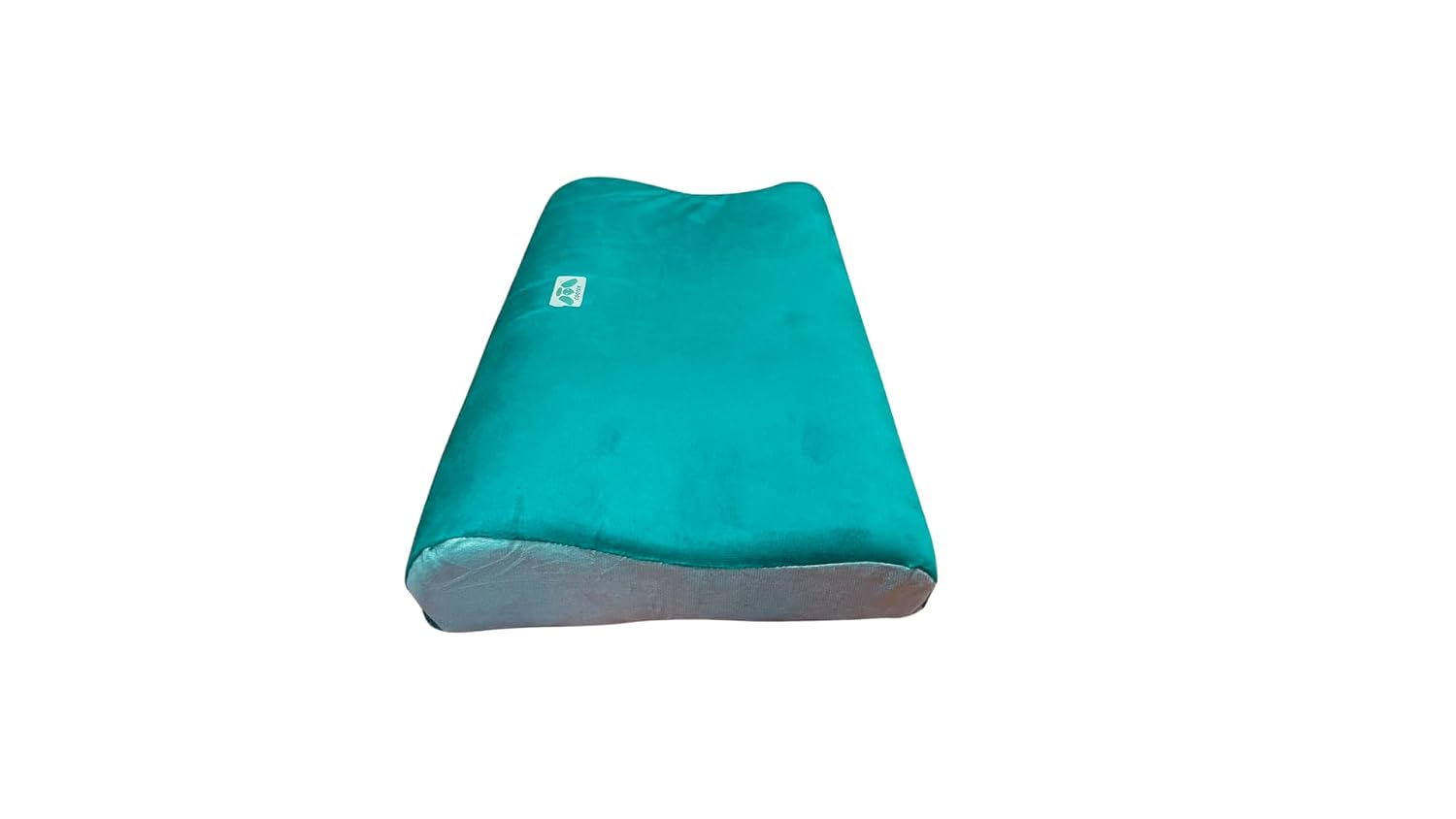 Orthopedic Memory Foam Pillow For Neck Pain, Cervical Contour Pillow For Sleeping, Green & Grey | Ergonomic Neck & Shoulder Support For Side & Back Sleepers | Washable Cover, Breathable