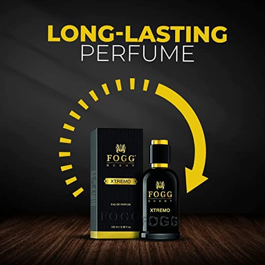 Fogg Scent Xtremo Eau De Parfum For Men 100ml 3.4 Fl.oz. | Long Lasting Fresh Fragrance For Men