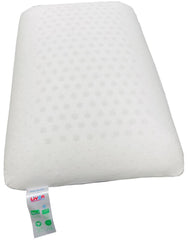 Latex Contour Pillow, Organic Pure Natural Pillow, White, Standard Size - 60 X 40 X 10 Cm | 65 Density, Breathable, Hypoallergenic, Neck Support, Cooling, Comforts, Latex Contour Pillow