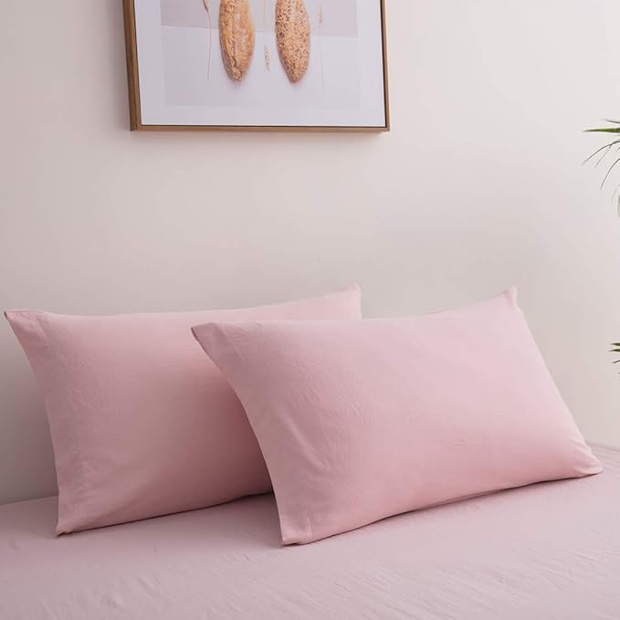 Premium Solid Plain Single Bedsheet With 1 Pillow Cover | Size 60 X 90 Inches, Rose Pink | 300 Thread Count Microfiber For Single Bedsheet