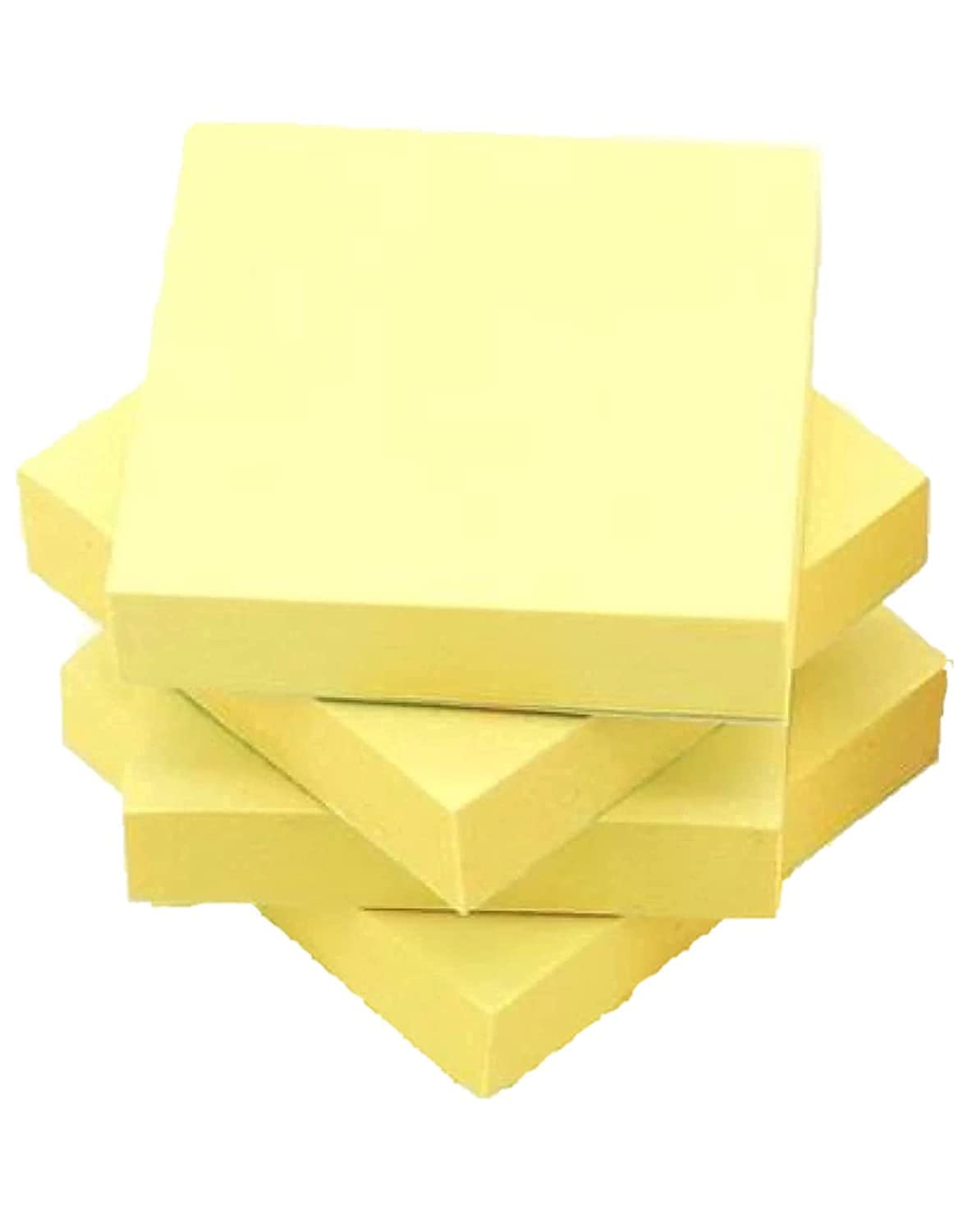 400 Pcs Pastel Yellow Sticky Notes (Pack Of 4 X 100 Sheets) Perfect For School & Office Use