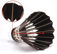 Zhenan Black Goose Feather Badminton Shuttlecocks With Great Stability And Durability | Hight Speed , Pack of 12