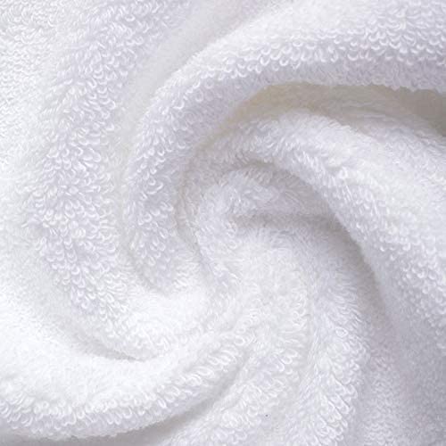 Vordvigo 100% Cotton Large Full Size Bath Towels 800 Gsm | Hotel & Spa, Super Soft Absorbent Antibacterial Bath Towel (White) - 2 Pcs