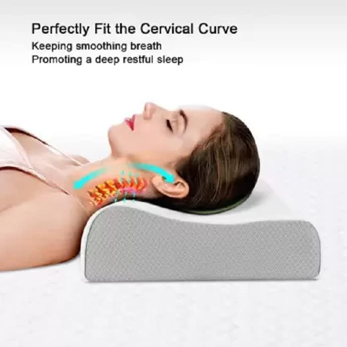 Orthopedic Pillows For Sleeping, Memory Foam Pillows, For Pain Relief - White | Cervical Contour Pillows, Medical Cushions, Anti Snoring Cushion For Good Sleep - Adjustable Pillow