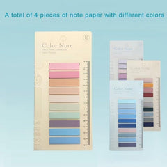 Sticky Book Tabs Book Markers - Repositionable Book Flags Strip | (4 Packs - 800 Pcs Notes)
