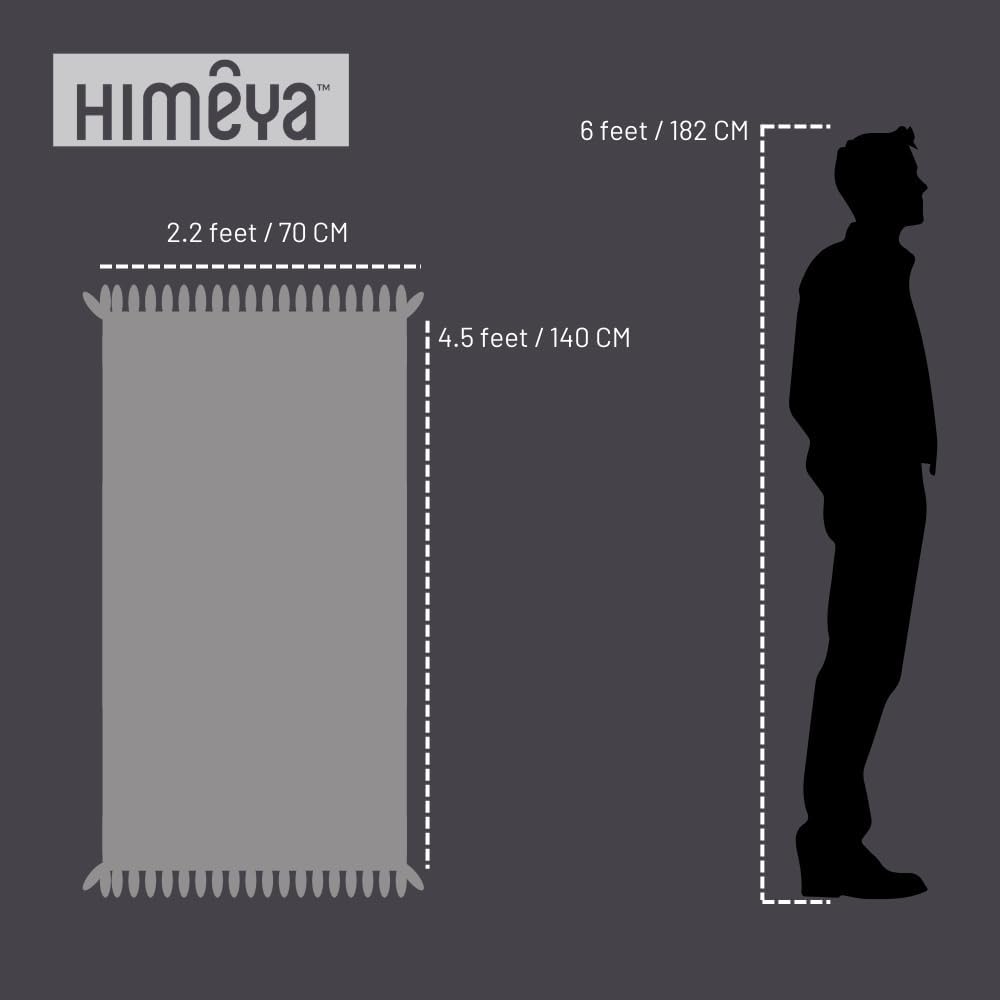 Himeya Bamboo Bath Towel 1200 Gsm | Ultra Absorbent 3x Softer Than Cotton Towels | Pack Of 2 - Steel Blue