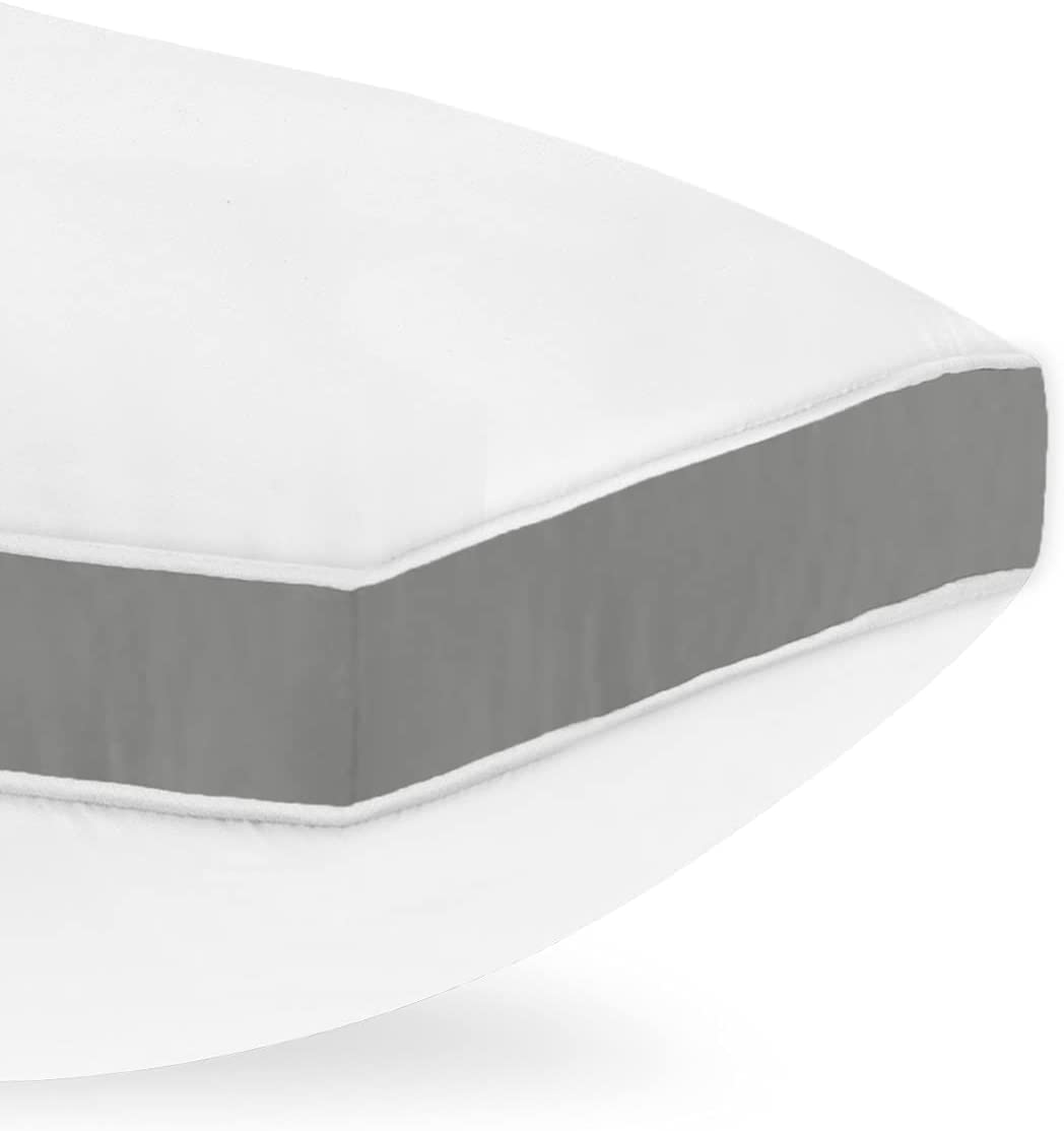 Premium Sleeping Pillow, Firm & Lofty Pillow, Size - 17 X 27 Inch | Bed Pillow For Sleeping, Microfiber Pillow, Washable | White Pillow - Set Of 4