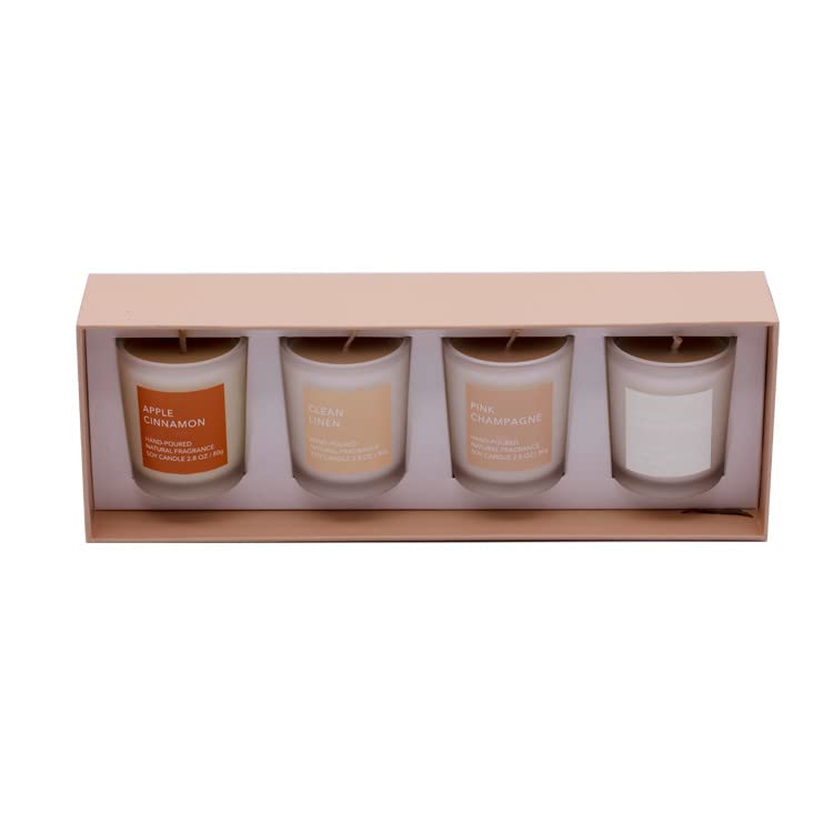 HAND POURED CANDLE FRAGRANCE SOYS WAX VOTIVE GLASS CANDLES AROMA GIFT SET