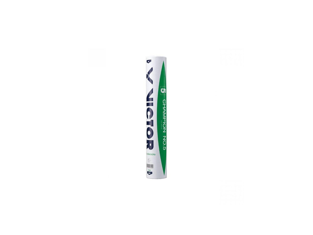 Victor Champion No 5 Duck Feather Badminton Shuttlecock Speed 76 , White | Pack Of 12