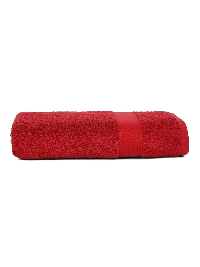 Monbest Urban Comfort Cotton Bath Towel 450 Gsm (Red)