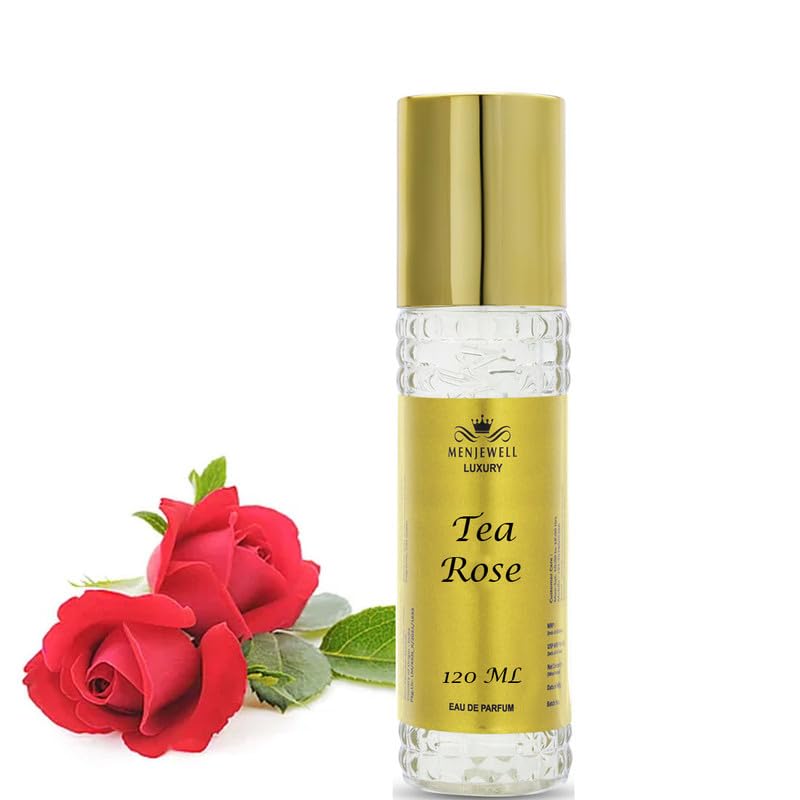 Menjewell Luxury Tea Rose Eau De Parfum 120ml 4.0 Fl.oz. Women Fragrance | Best Gifting Long Lasting Fragrance